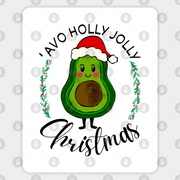 'Avo Holly Jolly Christmas Magnet by cmpoetry